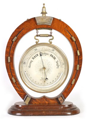 Lot 736 - AN UNUSUAL LATE 19TH CENTURY BAROMETER OF EQUESTRIAN INTEREST