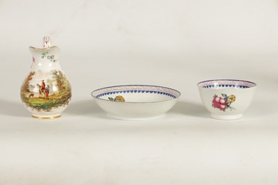 Lot 94 - AN 18TH CENTURY VEUVE PERRIN, FRANCE PORCELAIN BALUSTER CREAM JUG