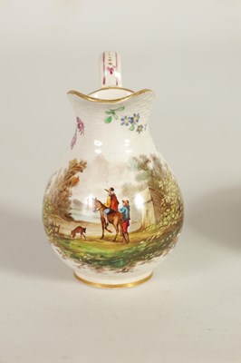 Lot 94 - AN 18TH CENTURY VEUVE PERRIN, FRANCE PORCELAIN BALUSTER CREAM JUG