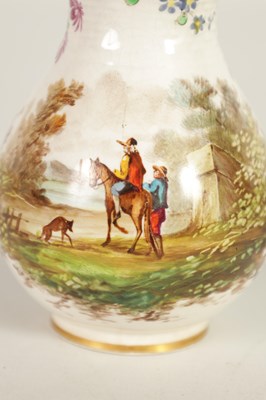 Lot 94 - AN 18TH CENTURY VEUVE PERRIN, FRANCE PORCELAIN BALUSTER CREAM JUG
