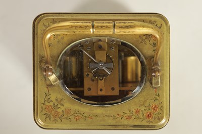 Lot 717 - JAPY FRERES. A LATE 19TH CENTURY FRENCH ENGRAVED STRIKING CARRIAGE CLOCK