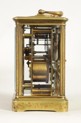 Lot 717 - JAPY FRERES. A LATE 19TH CENTURY FRENCH ENGRAVED STRIKING CARRIAGE CLOCK