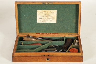 Lot 386 - A 19TH CENTURY CASED FIVE-SHOT 120 BORE REVOLVER BY DEAN AND SON, LONDON BRIDGE