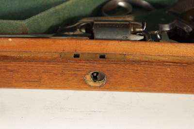 Lot 386 - A 19TH CENTURY CASED FIVE-SHOT 120 BORE REVOLVER BY DEAN AND SON, LONDON BRIDGE