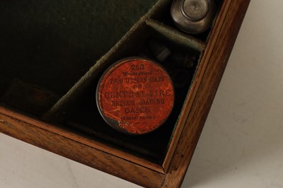Lot 386 - A 19TH CENTURY CASED FIVE-SHOT 120 BORE REVOLVER BY DEAN AND SON, LONDON BRIDGE