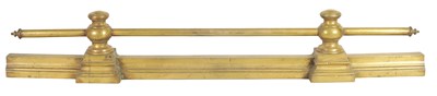 Lot 441 - A 19TH CENTURY BRASS FENDER