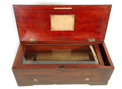 Lot 784 - A RARE 19TH CENTURY KEY WOUND 12 AIRS NICOLE FRERES SWISS CYLINDER MUSIC BOX