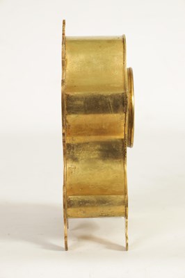 Lot 1657 - A LATE 19TH CENTURY BRASS AND CHAMPLEVE ENAMEL MANTEL CLOCK