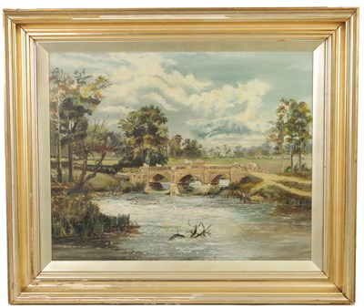 Lot 885 - A 19TH CENTURY OIL ON CANVAS.