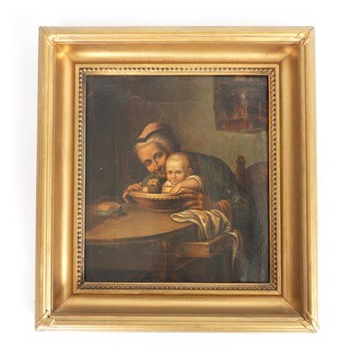 Lot 886 - A 19TH CENTURY CONTINENTAL SCHOOL OIL ON CANVAS