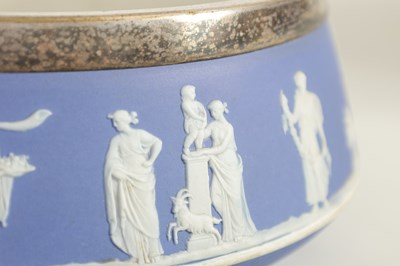 Lot 36 - A WEDGWOOD JASPERWARE SALAD BOWL AND PRESERVE BOWL