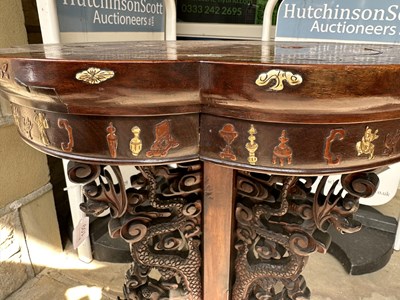 Lot 109 - A 19TH CENTURY CHINESE ROSEWOOD AND IVORY INLAID OCCASIONAL TABLE
