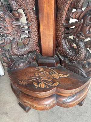 Lot 109 - A 19TH CENTURY CHINESE ROSEWOOD AND IVORY INLAID OCCASIONAL TABLE