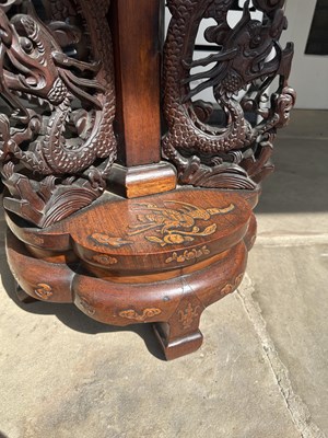 Lot 109 - A 19TH CENTURY CHINESE ROSEWOOD AND IVORY INLAID OCCASIONAL TABLE
