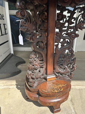 Lot 109 - A 19TH CENTURY CHINESE ROSEWOOD AND IVORY INLAID OCCASIONAL TABLE