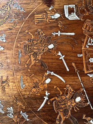 Lot 109 - A 19TH CENTURY CHINESE ROSEWOOD AND IVORY INLAID OCCASIONAL TABLE