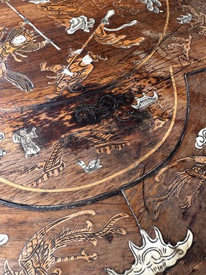 Lot 109 - A 19TH CENTURY CHINESE ROSEWOOD AND IVORY INLAID OCCASIONAL TABLE