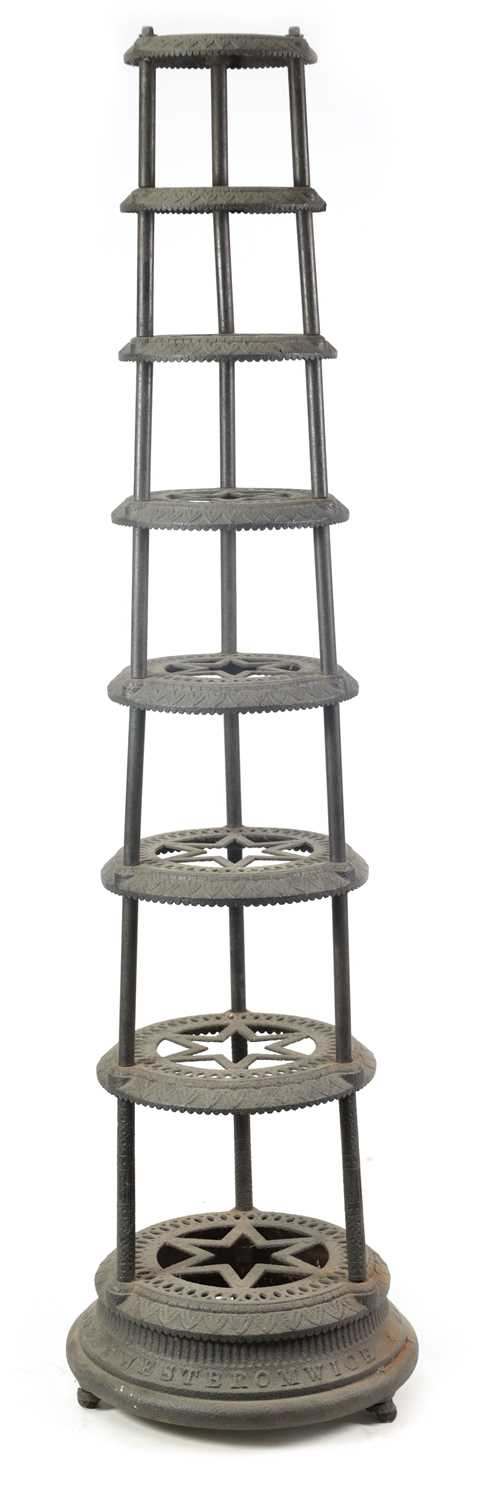 Lot 439 - ARCHIBALD KENRICK & SONS, WEST BROMWICH A 19TH CENTURY CAST IRON PAN STAND