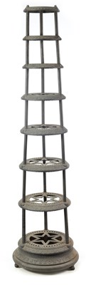 Lot 439 - ARCHIBALD KENRICK & SONS, WEST BROMWICH A 19TH CENTURY CAST IRON PAN STAND