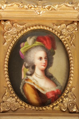 Lot 29 - TWO 19TH CENTURY CONTINENTAL OVAL PORCELAIN PLAQUES