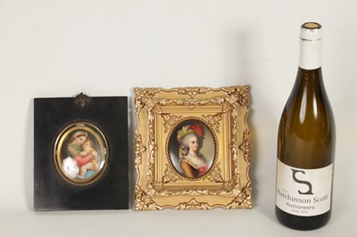 Lot 29 - TWO 19TH CENTURY CONTINENTAL OVAL PORCELAIN PLAQUES