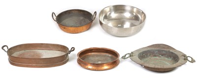 Lot 426 - A COLLECTION OF THREE COPPER DISHES