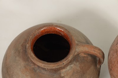 Lot 46 - TWO EARLY CONTINENTAL TERRACOTTA POTTERY JUGS