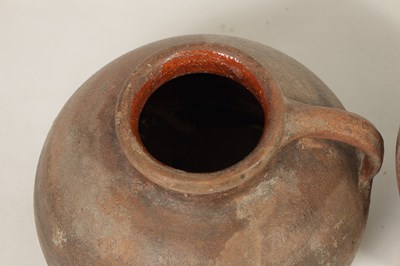 Lot 46 - TWO EARLY CONTINENTAL TERRACOTTA POTTERY JUGS