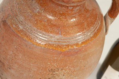Lot 46 - TWO EARLY CONTINENTAL TERRACOTTA POTTERY JUGS