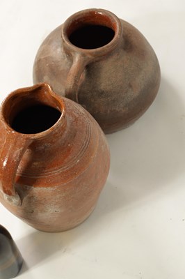 Lot 46 - TWO EARLY CONTINENTAL TERRACOTTA POTTERY JUGS