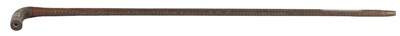 Lot 477 - A 19TH CENTURY CARVED HARDWOOD WALKING STICK
