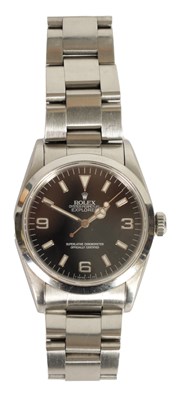 Lot 293 - A GENTLEMAN’S STEEL ROLEX EXPLORER 1 WRISTWATCH