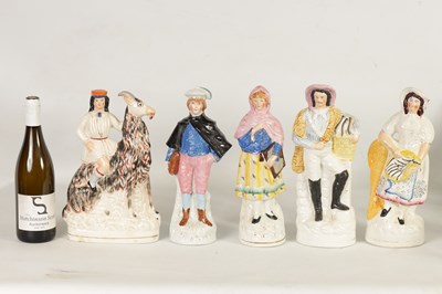 Lot 33 - A GROUP OF 19TH CENTURY STAFFORDSHIRE FIGURES