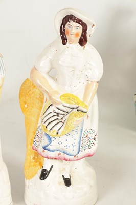 Lot 33 - A GROUP OF 19TH CENTURY STAFFORDSHIRE FIGURES