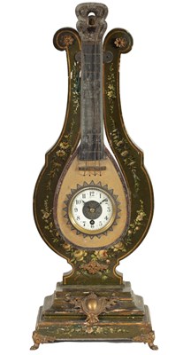 Lot 710 - A RARE LATE 19TH CENTURY FRENCH SWINGING MYSTERY CLOCK OF LARGE SIZE