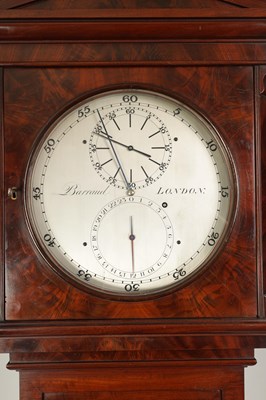 Lot 977 - BARRAUD, LONDON. A FINE REGENCY FIGURED MAHOGANY OBSERVATORY REGULATOR LONGCASE CLOCK
