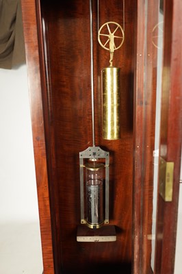 Lot 977 - BARRAUD, LONDON. A FINE REGENCY FIGURED MAHOGANY OBSERVATORY REGULATOR LONGCASE CLOCK