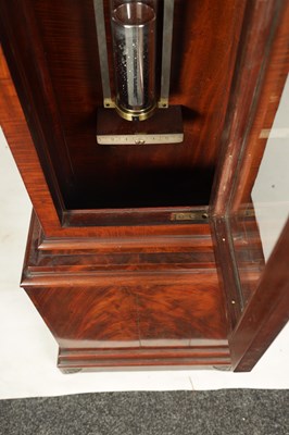 Lot 977 - BARRAUD, LONDON. A FINE REGENCY FIGURED MAHOGANY OBSERVATORY REGULATOR LONGCASE CLOCK