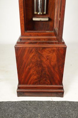 Lot 977 - BARRAUD, LONDON. A FINE REGENCY FIGURED MAHOGANY OBSERVATORY REGULATOR LONGCASE CLOCK