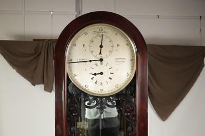Lot 762 - J. SEWILL, LIVERPOOL, MAKER TO THE ADMIRALTY. A FINE QUALITY MID 19TH CENTURY REGULATOR LONGCASE CLOCK