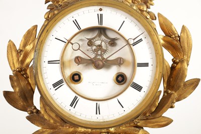Lot 709 - A 19TH CENTURY FRENCH ORMOLU LARGE MANTEL CLOCK
