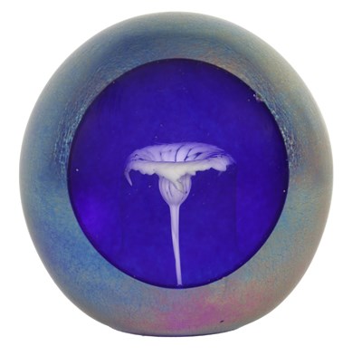 Lot 18 - A LOETZ TYPE GLOBULAR PAPERWEIGHT