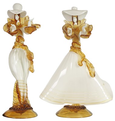 Lot 14 - TWO VINTAGE COLOURED MURANO GLASS SCULPTURES