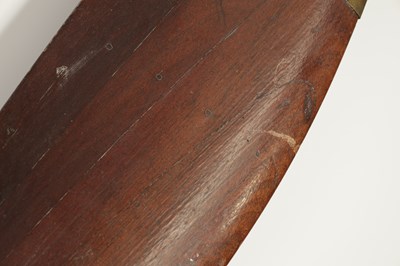 Lot 498 - A RARE MAHOGANY BRASS TIPPED FOUR BLADE PROPELLER FROM A 1915 WW1 FE8 AIRCRAFT