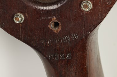 Lot 498 - A RARE MAHOGANY BRASS TIPPED FOUR BLADE PROPELLER FROM A 1915 WW1 FE8 AIRCRAFT