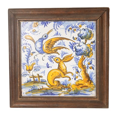 Lot 64 - A 19TH CENTURY PORTUGUESE CERAMIC TILE