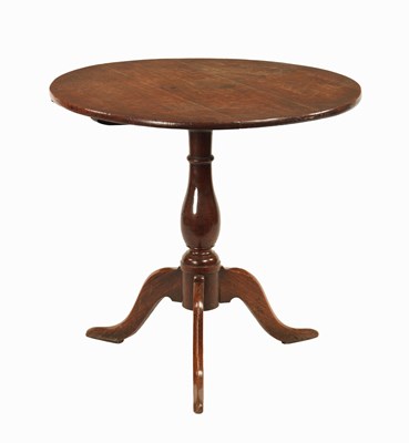 Lot 1278 - A GEORGE III OAK TRIPOD TABLE