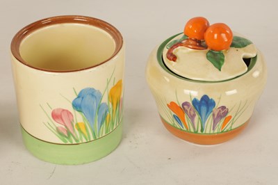 Lot 45 - A COLLECTION OF CLARICE CLIFF “CROCUS” PATTERN POTTERY