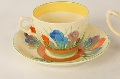 Lot 45 - A COLLECTION OF CLARICE CLIFF “CROCUS” PATTERN POTTERY