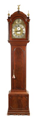 Lot 800 - JOHN HOWELLS, LONDON. A GEORGE III FIGURED MAHOGANY LONGCASE CLOCK